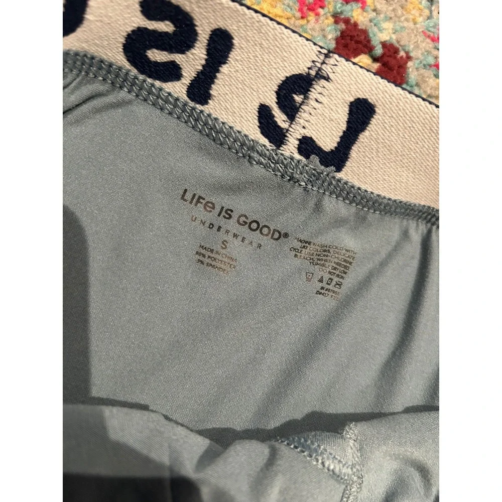 Life is Good Mens Boxer Briefs Light Blue Performance Underwear Size Small‎
